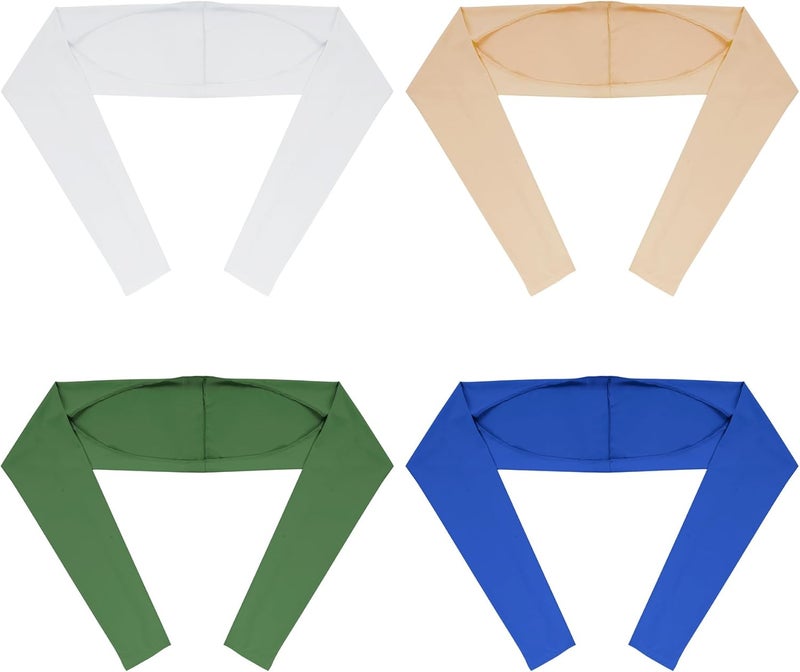 Yookat 4 Pieces Cooling Shawl Golf Cooling Shawl Arm Sleeve Sun Protection Golf Shrug for Women Men Outdoor Sports - Image 3